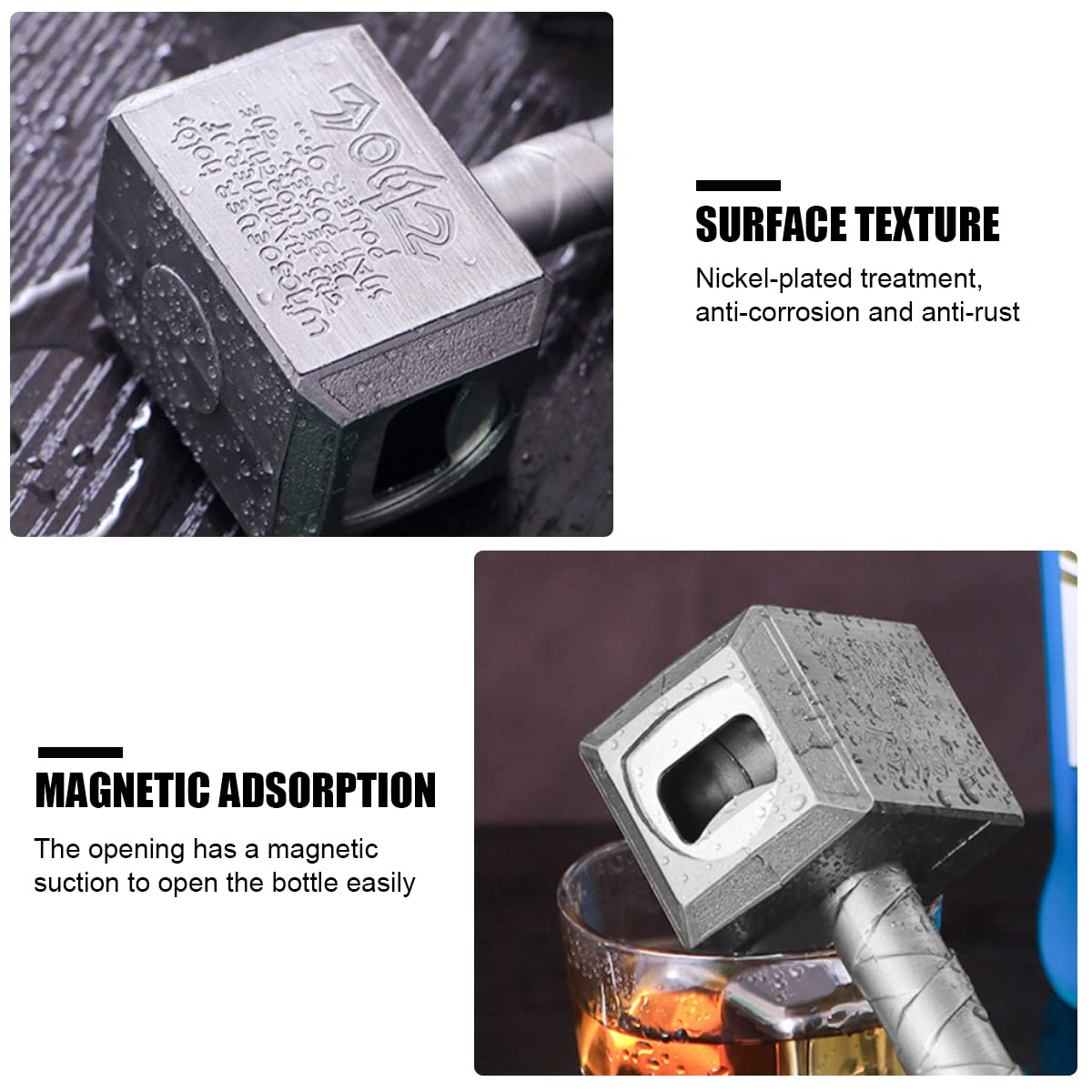 HASTHIP Creative Bottle Opener Thor's Hammer Design Bottle Opener Creative Household Bottle Opener for Party, Banquet,Theme Party Gifts for Wine Lover HASTHIP Creative Bottle Opener Thor's Hammer Design Bottle Opener Creative Household Bottle Opener for Party, Banquet,Theme Party Gifts for Wine Lover
